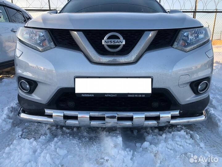 Защита переднего бампераNissan X-trail 2015 (T32)
