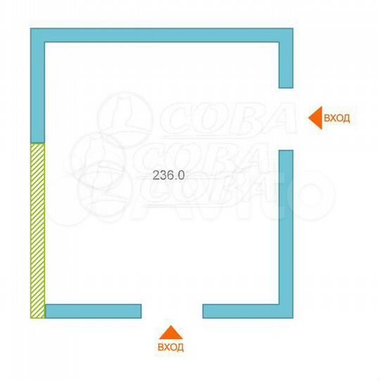 Сдам помещение свободного назначения, 240 м²