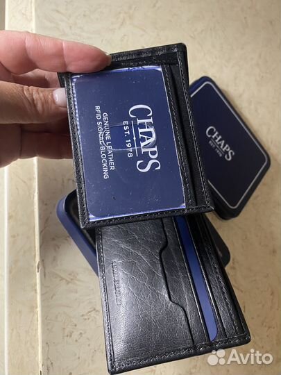 Портмоне мужское Chaps натур кожа