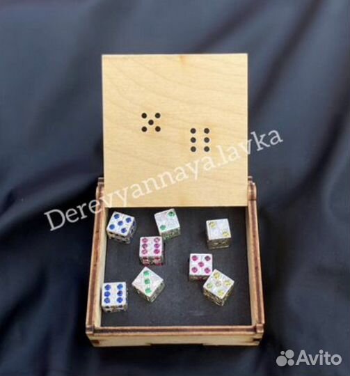 Кости (кубики) для нард серебряные