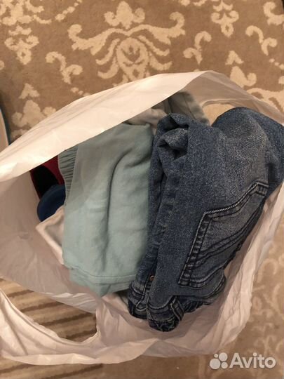 Пакет вещей с обувью мальчик