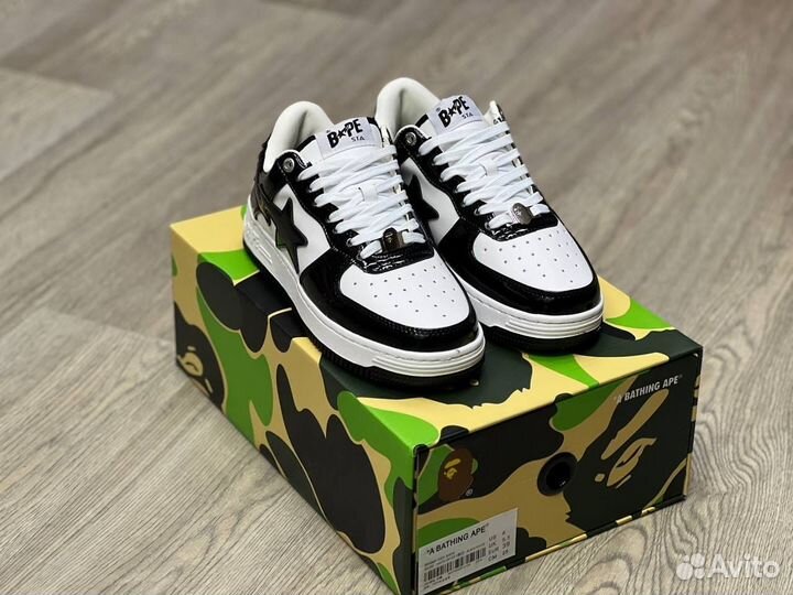 Кроссовки Bape Sta Air Force 1 Black White (36-45)