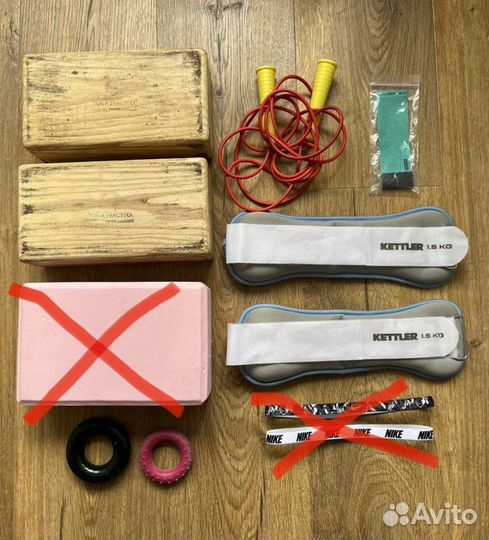 Спортинвентарь для фитнеса: утяжелитель, кирпичик
