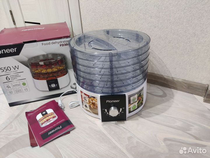 Сушилка для овощей и фруктов Новая 550 Вт pioneer