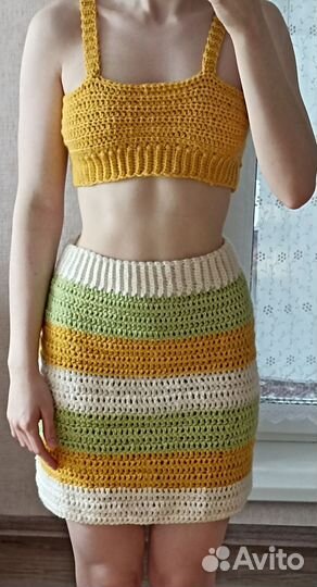 Вязаный летний комплект