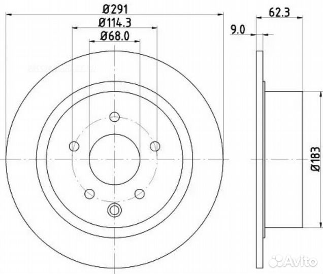 Nisshinbo ND2034K Диск тормозной зад