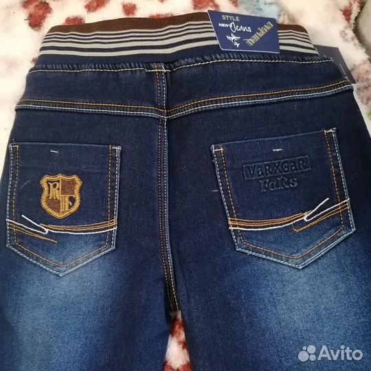 Джинсы утепленные, новые, р. 110-140