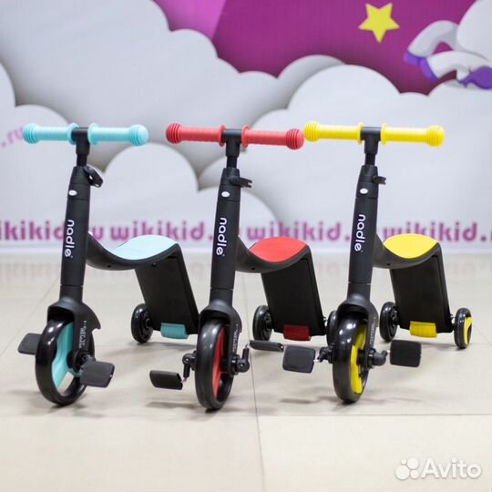 Бего-вело-самокат трансформер 3 в 1