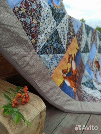 Лоскутный плед 