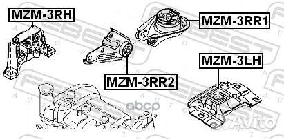 Подушка двигателя зад прав/лев mazda 3 BK 2