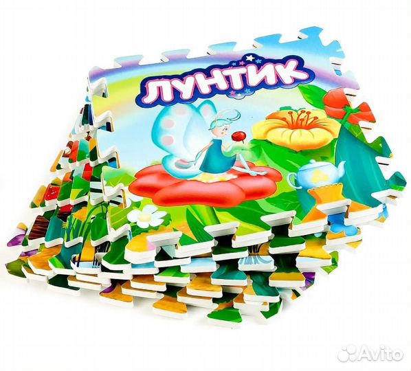 Коврик- пазл Лунтик и Крокодил Гена