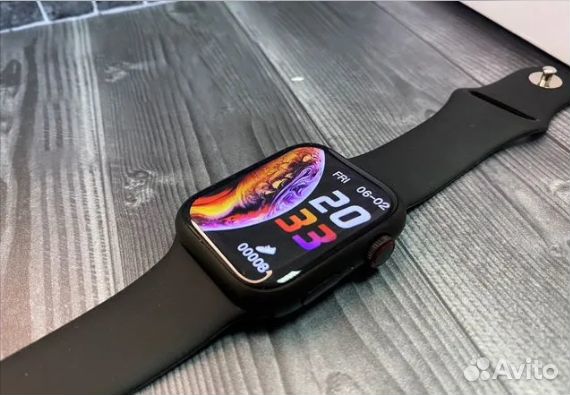 Смарт часы Apple Watch 8 с яблоком оpиг коробка