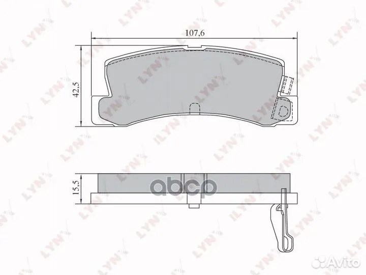 Колодки тормозные дисковые зад Toyota Avens