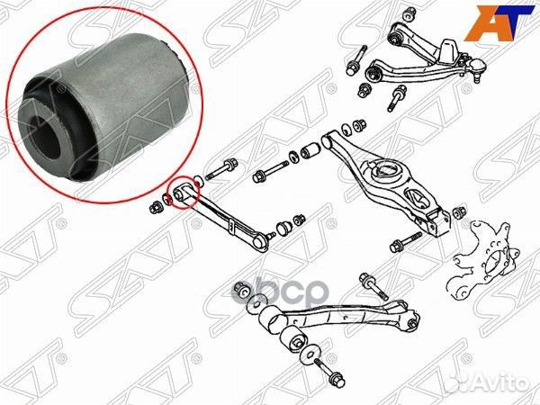 Сайлентблок заднего поперечного рычага с шарово