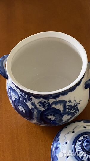 Суповница, горшок для запекания. Гжель