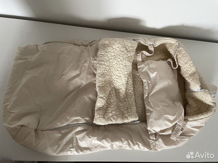 Зимний конверт в коляску на овчине