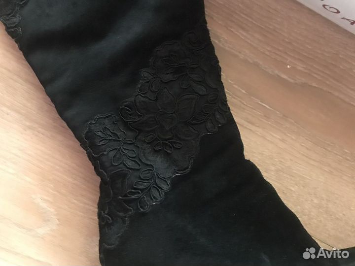 Сапоги натуральная замша