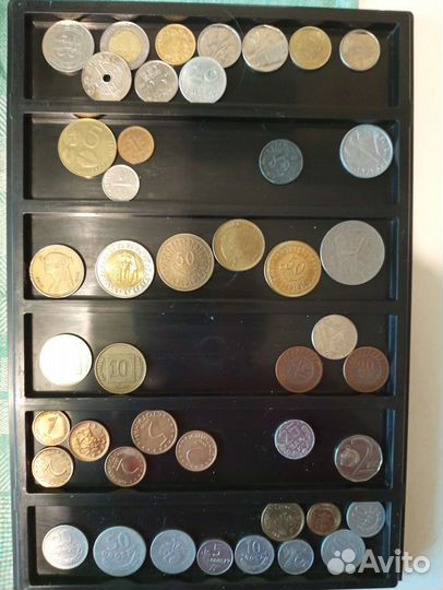 Монеты разных стран, жетоны