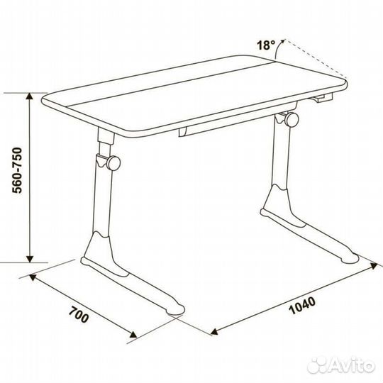 Парта растущая Conductor Burokrat 08