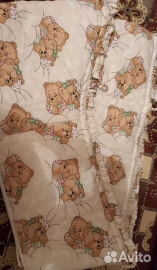 Бортики и балдахин в детскую кроватку (комплект)