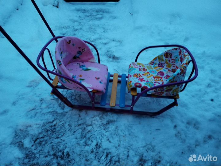 Детские санки для двойни