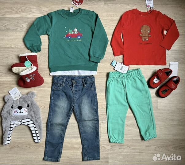 Фирменные новогодние вещи 80-110