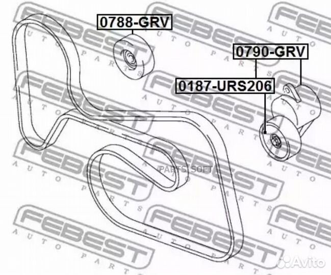 Febest 0790GRV Натяжитель ремня