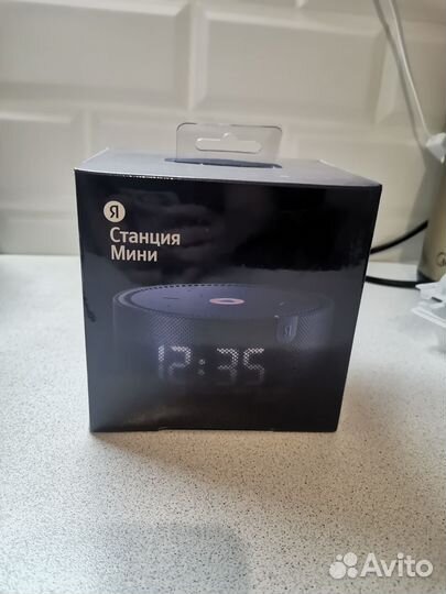 Яндекс станция мини с часами новая