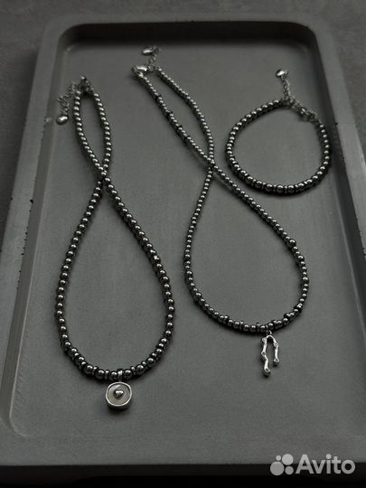 Чокеры из гематита браслет гематит