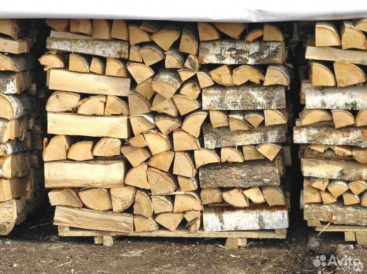 Дрова березовые. Колотые