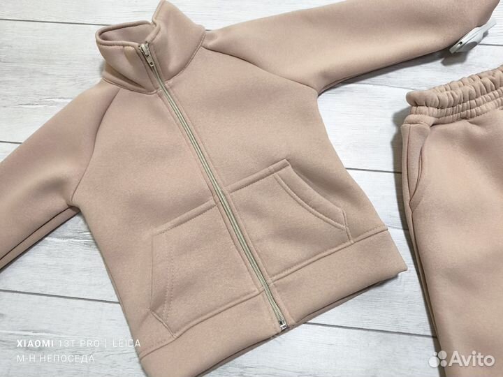 Костюм футер трехнитка с начёсом 86-104 см