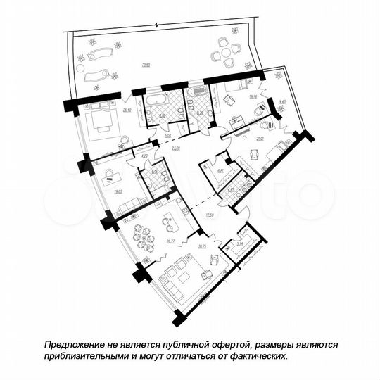 5-к. квартира, 264,3 м², 2/7 эт.