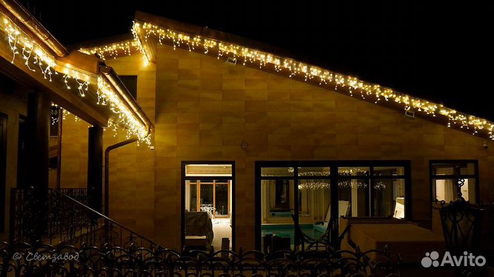 Гирлянда Бахрома Уличная Мерцающая