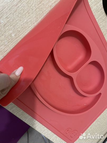 Тарелка mATE детская с ковриком силиконовая ezpz