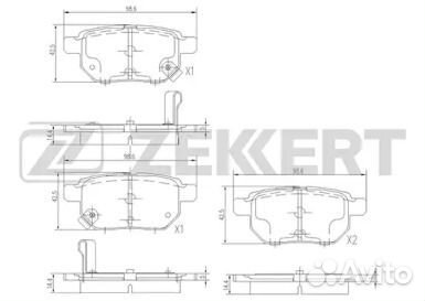 Колодки тормозные Rr TO Corolla, Prius, Yaris