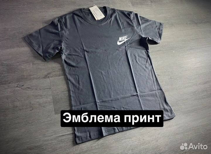 Футболка Nike мужская темно-серая новая