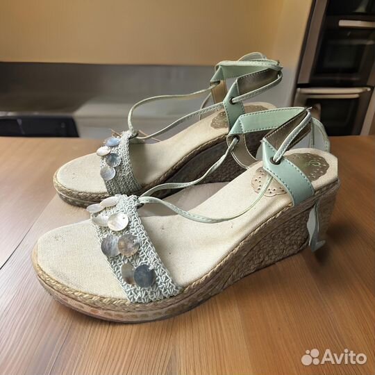 Эспадрильи с перламутровой отделкой 40 размер