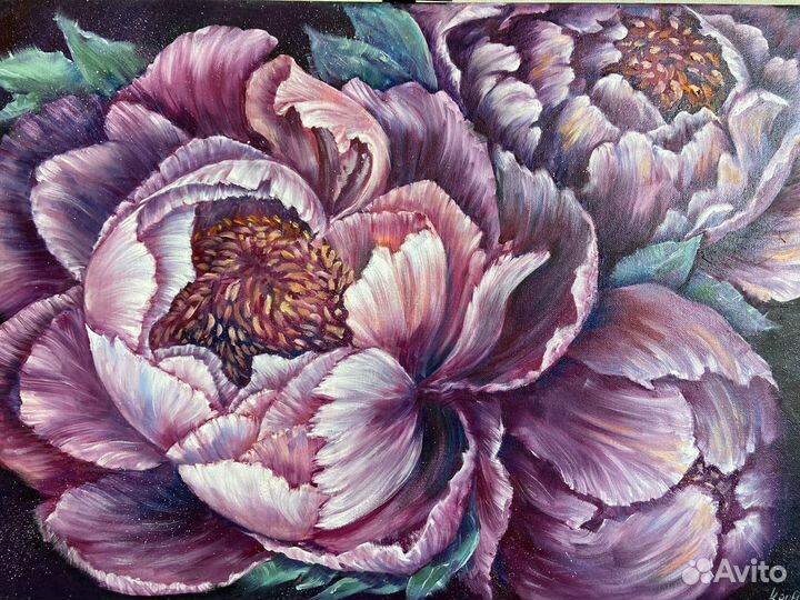 Картина маслом на холсте цветы