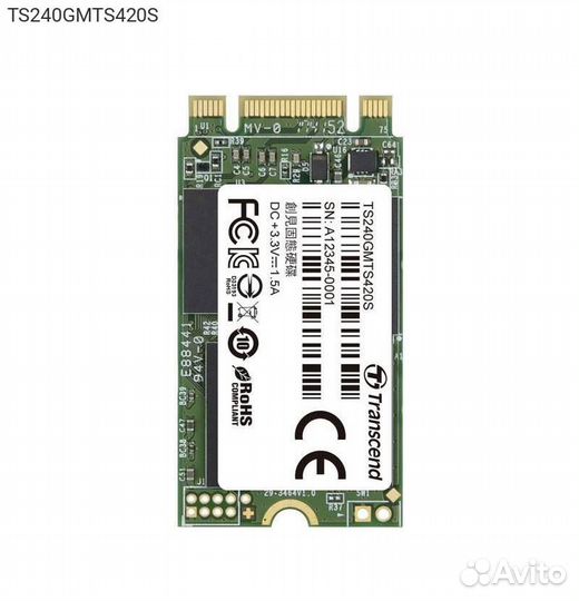Диск SSD Transcend MTS420S M.2 2242 240GB SATA III
