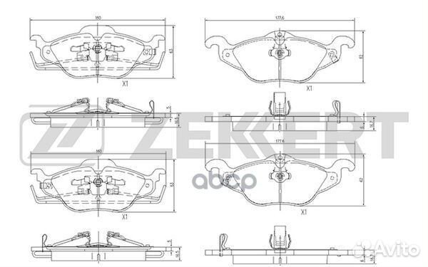 Колодки торм. диск. передн. Opel Astra F 91- A
