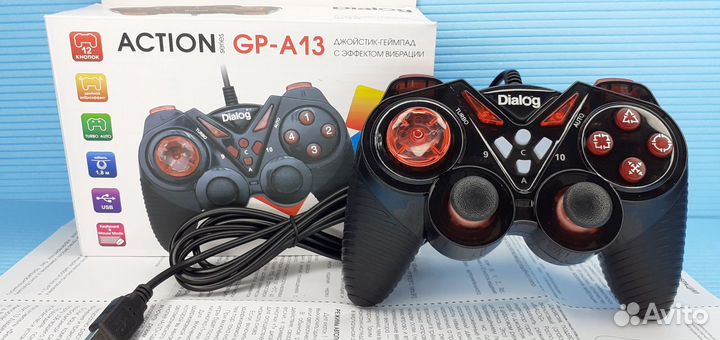 Геймпад Dialog Action Проводной джойстик Вибрация