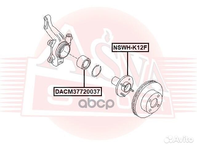 Ступица колеса перед прав/лев nswhk12f asva