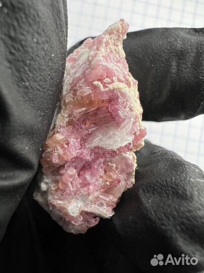 Кристаллы турмалина в породе