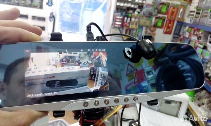 Видеорегистратор-зеркало 2 камеры 4.3