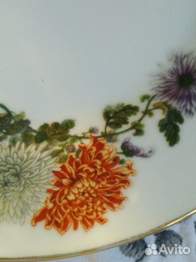 Тарелки винтажные хризантемы