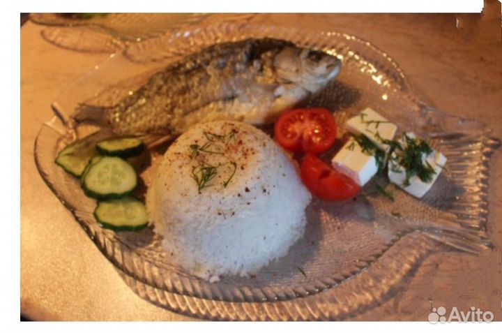 Тарелка новая в форме рыбы