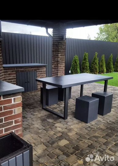 Зона барбекю массив Ясень