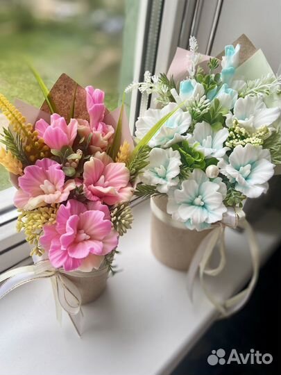 Букет гладиолусов из мыла ручной работы