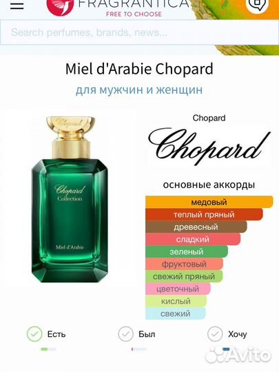 Chopard miel d arabie распив