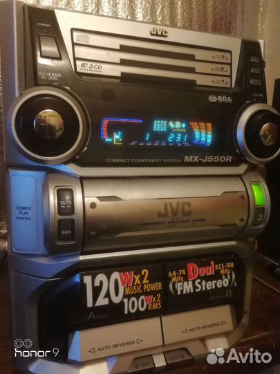 Музыкальный центр JVC MX-J550R усилитель AUX